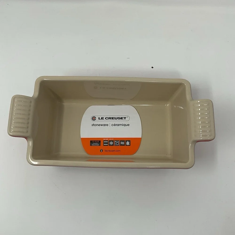 Le Creuset Stoneware Heritage Loaf Pan Cerise Red New In Box